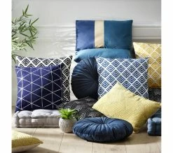 Vente flash ❤️ TIME Coussin 45x45 cm RUSTY Bleu 👏