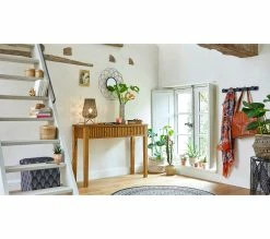 Offres 🛒 TIME Miroir ø 48 cm SOL Noir / Naturel / Doré 😍 -Promos TIME Magasin 2099901416070 AMB9 221614