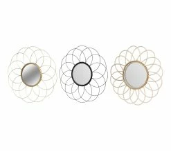 Offres 🛒 TIME Miroir ø 48 cm SOL Noir / Naturel / Doré 😍 -Promos TIME Magasin 2099901416070 P