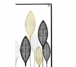 De gros 🥰 TIME Plaque déco en métal 78x55 cm ELENA Noir / Noir doré et argenté ⌛ -Promos TIME Magasin 2099901423382 D