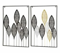 De gros 🥰 TIME Plaque déco en métal 78x55 cm ELENA Noir / Noir doré et argenté ⌛ -Promos TIME Magasin 2099901423382 P