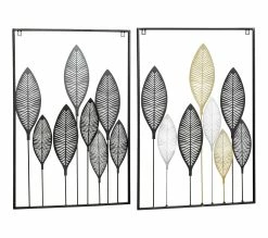 De gros 🥰 TIME Plaque déco en métal 78x55 cm ELENA Noir / Noir doré et argenté ⌛ -Promos TIME Magasin 2099901423382 Q