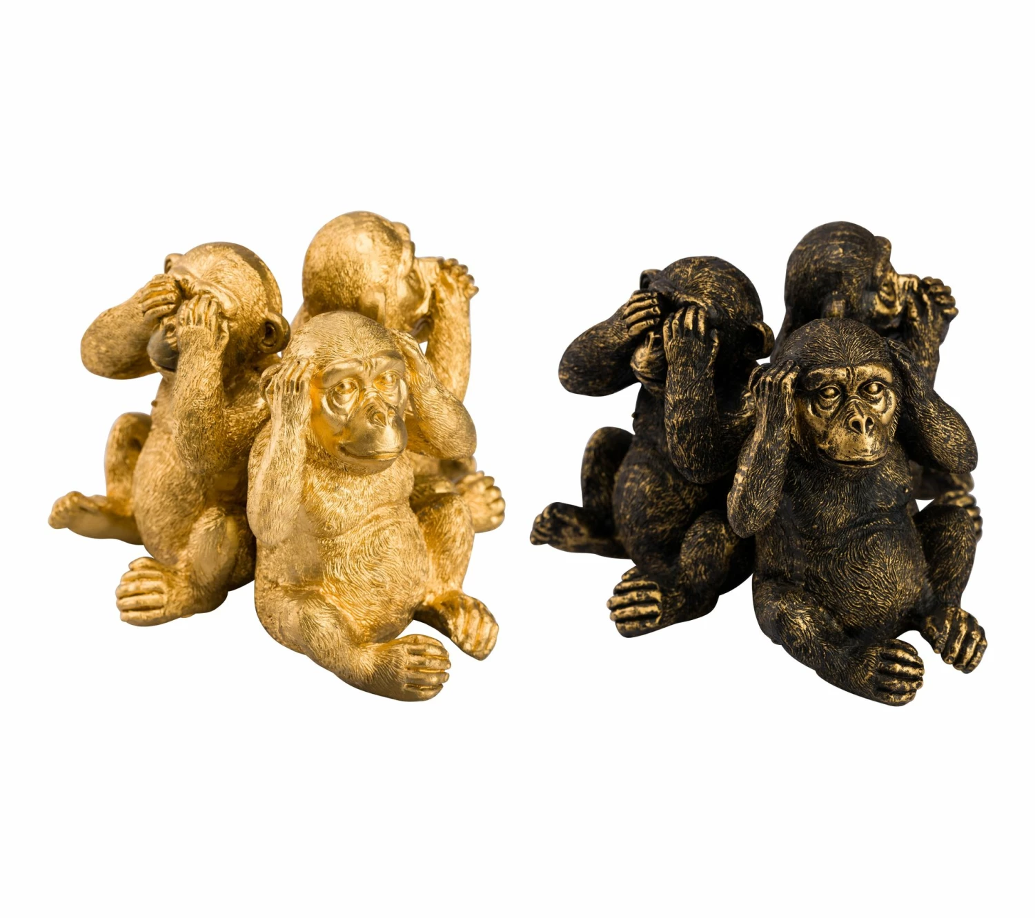 Sortie 🔔 TIME Statue H.9 cm SINGE Doré / Noir 🤩 6 Sortie 🔔 TIME Statue H.9 cm SINGE Doré / Noir 🤩 – Image 4