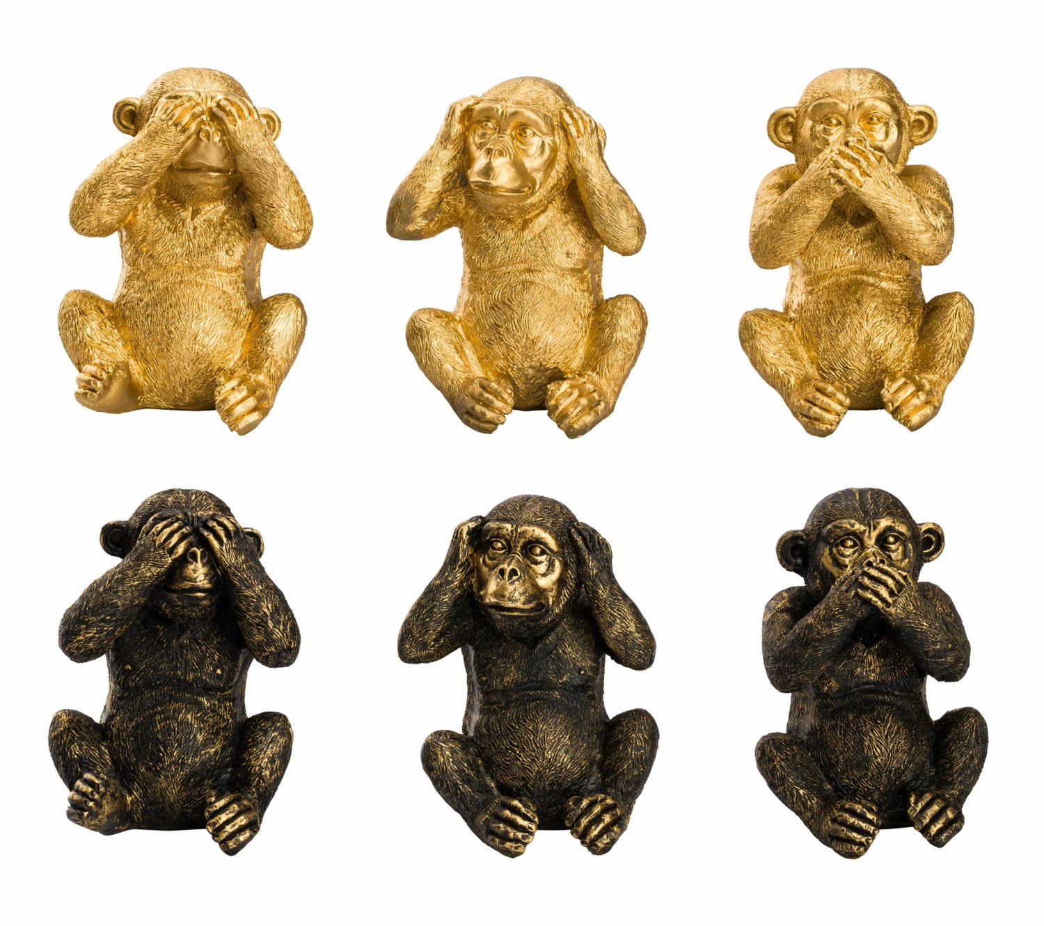 Sortie 🔔 TIME Statue H.9 cm SINGE Doré / Noir 🤩 4 Sortie 🔔 TIME Statue H.9 cm SINGE Doré / Noir 🤩 – Image 2