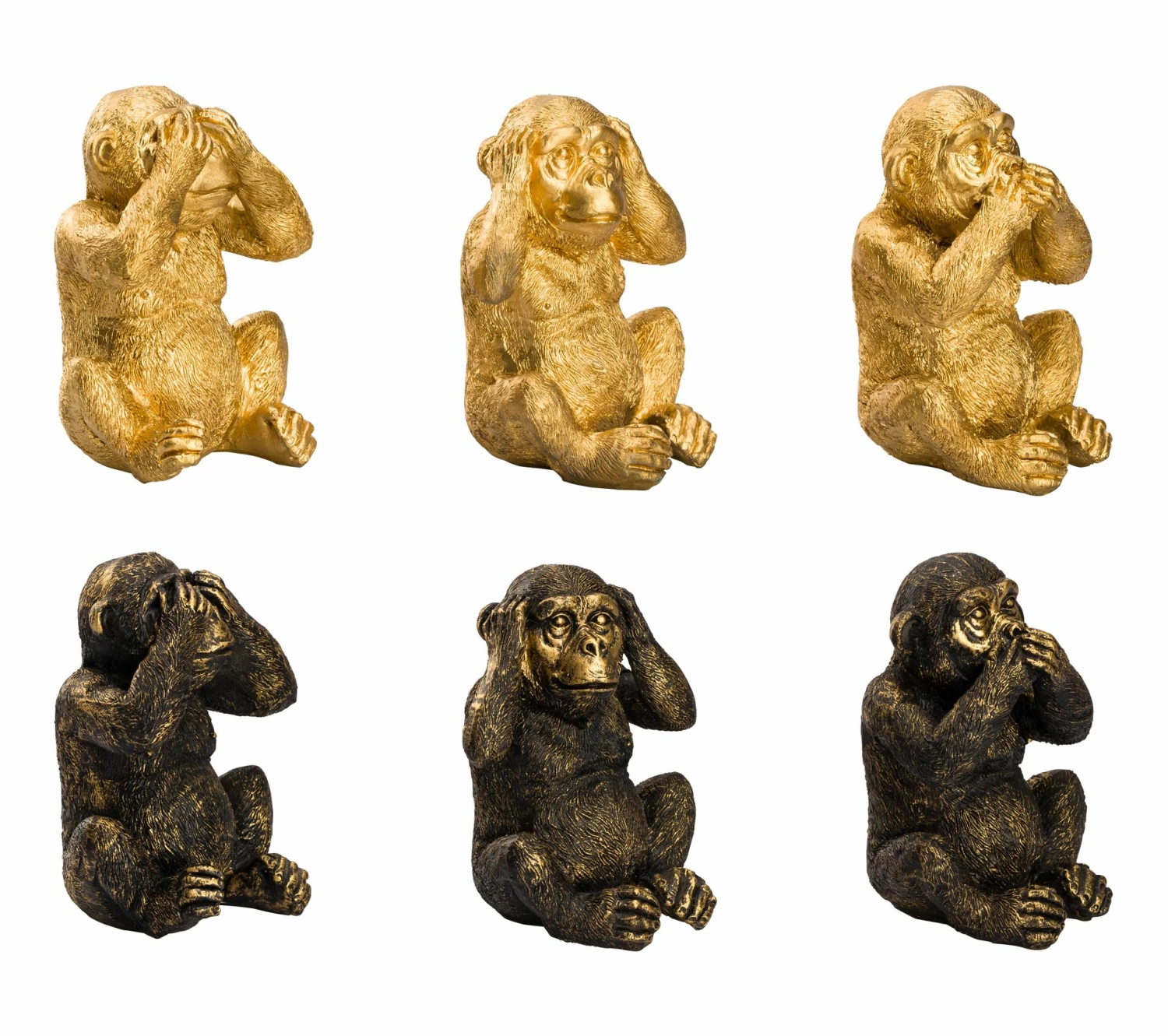 Sortie 🔔 TIME Statue H.9 cm SINGE Doré / Noir 🤩 5 Sortie 🔔 TIME Statue H.9 cm SINGE Doré / Noir 🤩 – Image 3