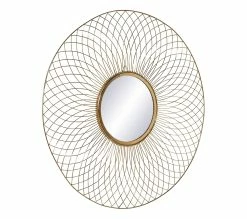 Bon marché 👍 TIME Miroir D.84 cm LEONIE Doré 🔔 -Promos TIME Magasin 2099901447791 Q