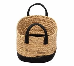 Tout neuf ✔️ TIME Panier grand modèle JORIS naturel/noir ⭐ -Promos TIME Magasin 2099901448385 A