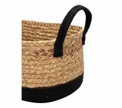 Tout neuf ✔️ TIME Panier grand modèle JORIS naturel/noir ⭐ -Promos TIME Magasin 2099901448385 D