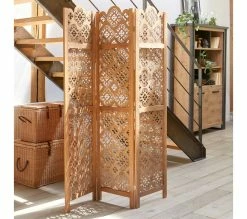 Le moins cher 😀 TIME Paravent 170x120 cm SOPHIA Marron ❤️ -Promos TIME Magasin 2099901451576 AMB31