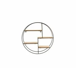 Offres 🛒 TIME Etagère D40 cm CIRCLE Noir / Naturel 🤩 -Promos TIME Magasin 2099901454416 A