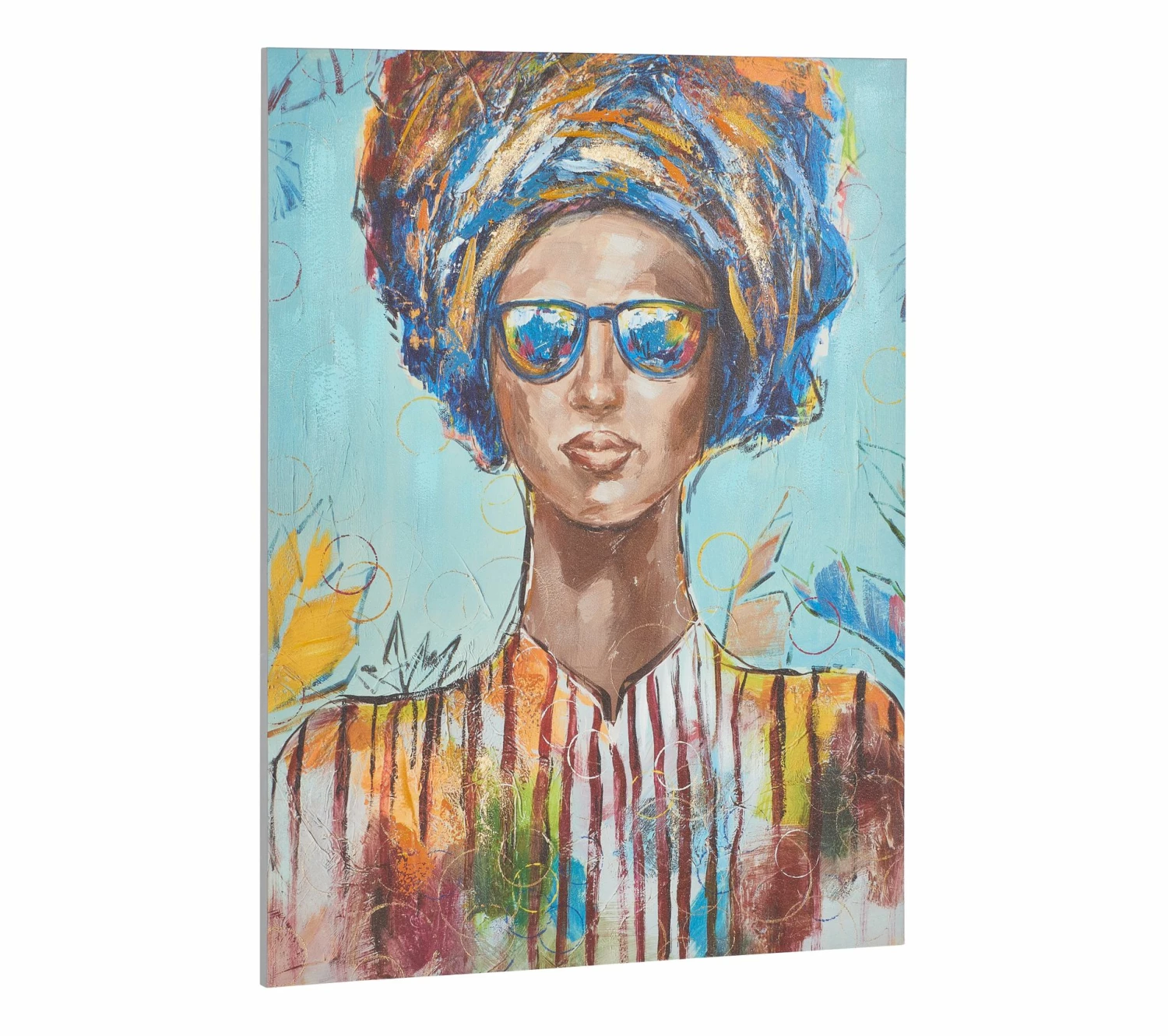 Remise 😉 TIME Toile 90x120 cm FEMME LUNETTES Multicolore 🎉 5 Remise 😉 TIME Toile 90x120 cm FEMME LUNETTES Multicolore 🎉 – Image 3