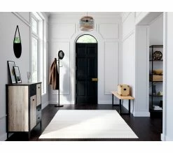 Promo 🛒 TIME Porte manteaux NILA noir et naturel ⌛