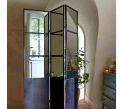 Promo 👍 TIME Paravent 121x170 cm METALI Noir 😍