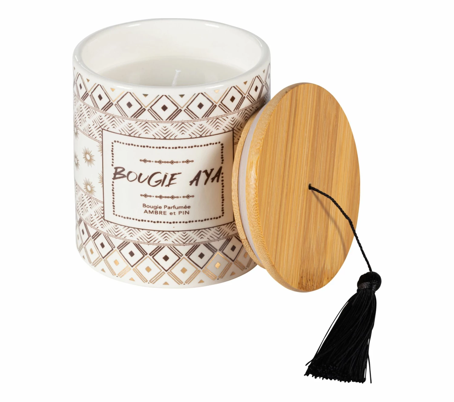 Coupon 😉 TIME Bougie H10 cm AYA Blanc / Noir / Naturel 😍 4 Coupon 😉 TIME Bougie H10 cm AYA Blanc / Noir / Naturel 😍 – Image 2