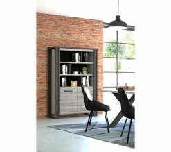 Meilleure affaire 🥰 TIME Bibliothèque BAXTER imitation chêne gris 🎁