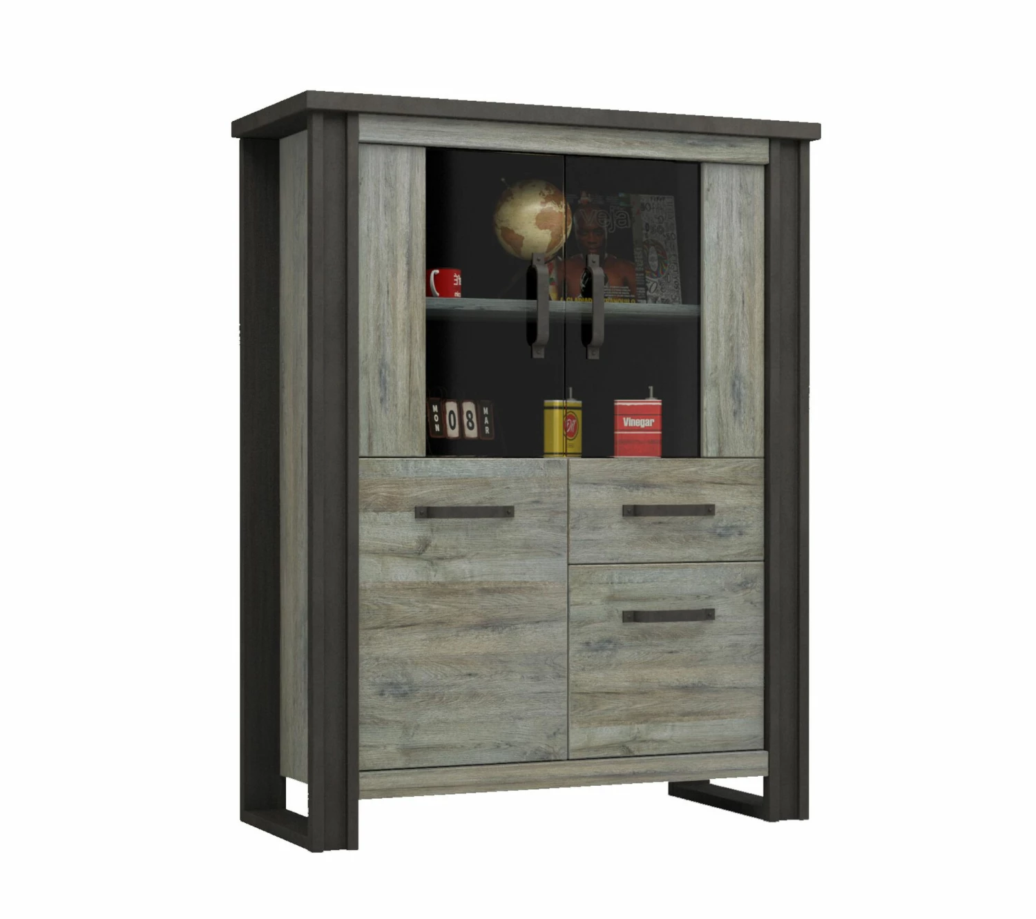 Meilleure vente 👍 TIME Buffet haut BAXTER imitation chêne gris 🎉 6 Meilleure vente 👍 TIME Buffet haut BAXTER imitation chêne gris 🎉 – Image 4