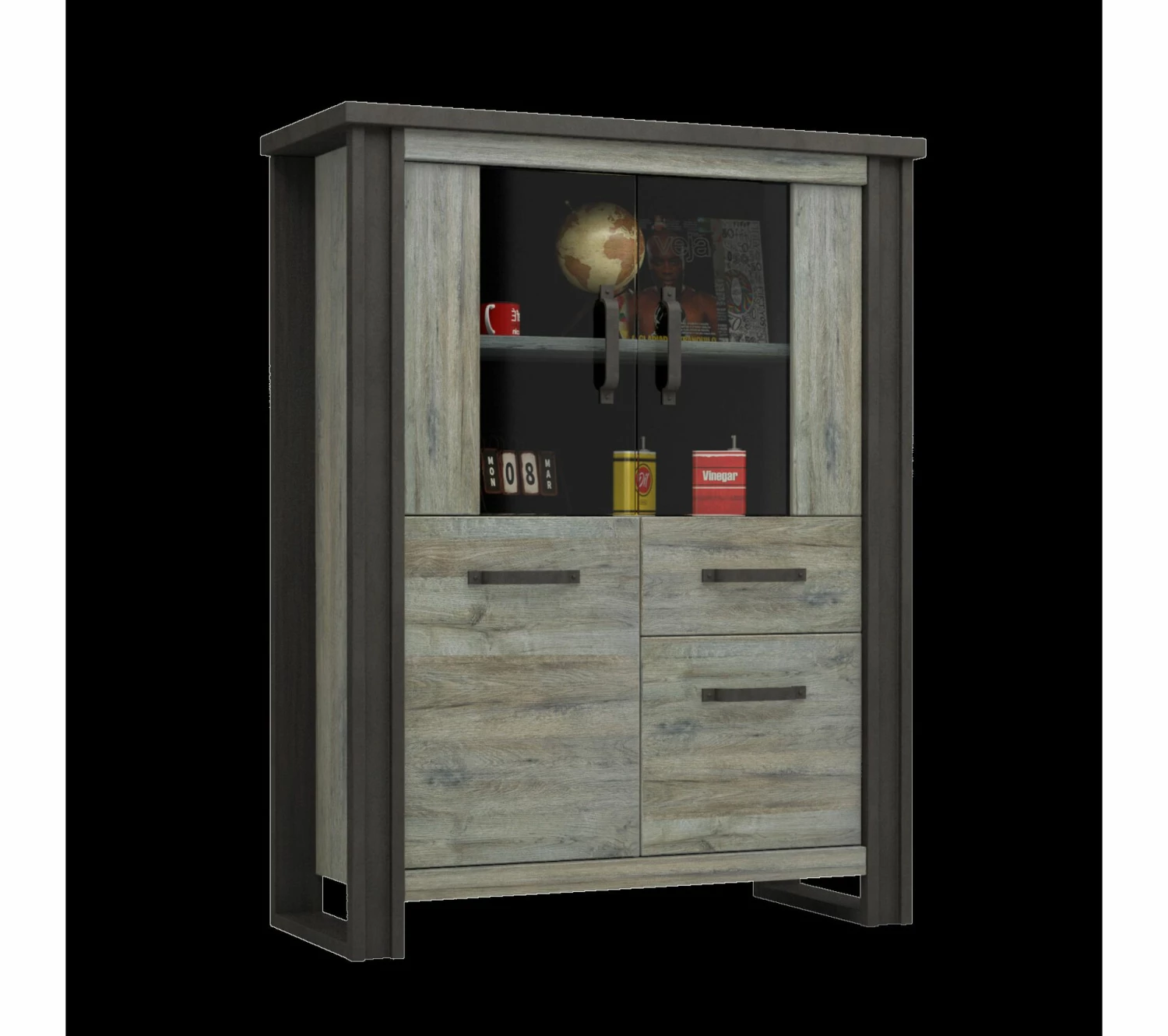 Meilleure vente 👍 TIME Buffet haut BAXTER imitation chêne gris 🎉 7 Meilleure vente 👍 TIME Buffet haut BAXTER imitation chêne gris 🎉 – Image 5