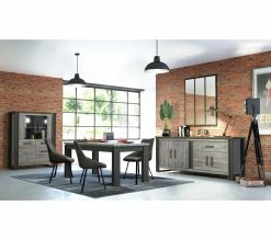 Le moins cher 😍 TIME Table L.180 + allonge BAXTER imitation chêne/ gris 🛒