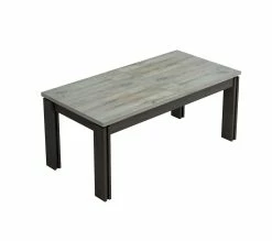 Le moins cher 😍 TIME Table L.180 + allonge BAXTER imitation chêne/ gris 🛒 -Promos TIME Magasin 3102000112077 Z2