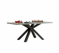 Top 10 🥰 TIME Table L.180 pied central BAXTER imitation chêne/ gris ✨ -Promos TIME Magasin 3102000112107 Z2