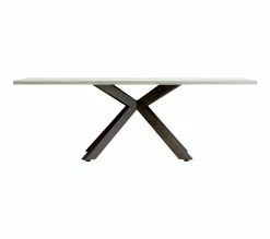 Grosses soldes 👍 TIME Table L.220 pied central BAXTER imitation chêne gris 🔥 -Promos TIME Magasin 3102000112114 F