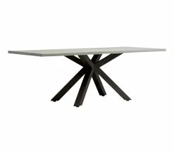 Grosses soldes 👍 TIME Table L.220 pied central BAXTER imitation chêne gris 🔥 -Promos TIME Magasin 3102000112114 Q