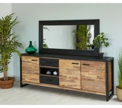 Meilleure affaire 🎉 TIME Miroir L.160 ZARA acacia massif et noir ⌛