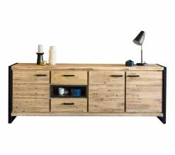 Offres ✨ TIME Buffet 3 portes ZARA acacia massif 👍 -Promos TIME Magasin 3248119120821 Z4