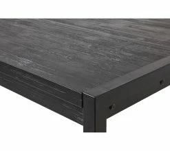 Grosses soldes 🔔 TIME Table rectangulaire L.200 ZARA acacia massif et noir 🔥 -Promos TIME Magasin 3248119121309 D