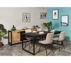 Grosses soldes 🧨 TIME Table L.180/230 + allonge ZARA acacia massif noir 🛒