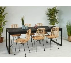 Grosses soldes 🧨 TIME Table L.180/230 + allonge ZARA acacia massif noir 🛒 -Promos TIME Magasin 3248119127301 AMB3