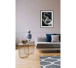 Meilleure vente 🎉 TIME Image 50x70 cm FEMME CIGARETTE Noir 🎁
