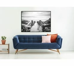 Vente flash 🎁 TIME Image 70x100 cm ESCALIER PLAGE Noir ❤️