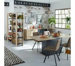 Promo 🧨 TIME Buffet 4 portes/1 tiroir TRUST chêne/noir 🌟 -Promos TIME Magasin 3483600905994 AMB11