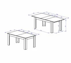 Promo 😍 TIME Table L.160/200 rectangulaire TRUST chêne/noir 👍 -Promos TIME Magasin 3483600920898 Z1
