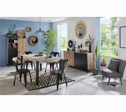 De gros 💯 TIME Buffet haut 2 portes/1 tirorir TRUST chêne/noir 🛒 -Promos TIME Magasin 3483600920904 AMB9 137416