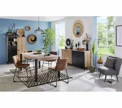 De gros 💯 TIME Buffet haut 2 portes/1 tirorir TRUST chêne/noir 🛒 -Promos TIME Magasin 3483600920904 AMB9 137417