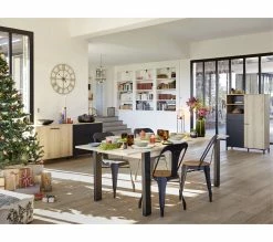 De gros 💯 TIME Buffet haut 2 portes/1 tirorir TRUST chêne/noir 🛒 -Promos TIME Magasin 3483600920904 AMB9 172413