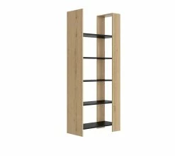 Bon marché 🎉 TIME Bibliotheque TRUST imitation chêne/noir ✔️ -Promos TIME Magasin 3483601086982 Q