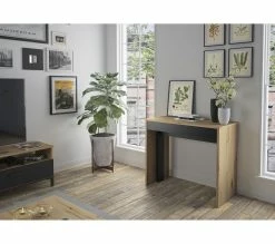 Meilleur prix ⌛ TIME Console extensible L.45/165 TRUST imitation chêne 👏