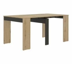 Meilleur prix ⌛ TIME Console extensible L.45/165 TRUST imitation chêne 👏 -Promos TIME Magasin 3483601087750 Z5