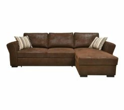 De gros 🤩 TIME Canapé convertible méridienne réversible CASABLANCA tissu Gobi marron 4 🎁 -Promos TIME Magasin 3544740015865 F