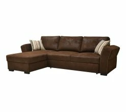 De gros 🤩 TIME Canapé convertible méridienne réversible CASABLANCA tissu Gobi marron 4 🎁 -Promos TIME Magasin 3544740015865 P