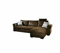 De gros 🤩 TIME Canapé convertible méridienne réversible CASABLANCA tissu Gobi marron 4 🎁 -Promos TIME Magasin 3544740015865 Z4