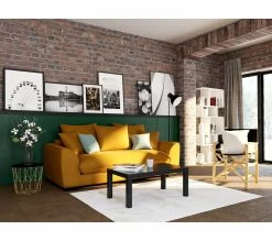 Meilleure vente ✨ TIME Canapé 3 places convertible SAGA tissu trinity amber 26 ✨