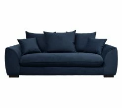 Grosses soldes 🔥 TIME Canapé 3 places convertible SAGA tissu trinity blue 30 👍