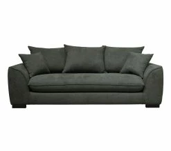 Grosses soldes 🤩 TIME Canapé 3 places convertible SAGA tissu regain anthracite 67 🧨