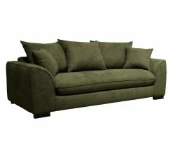 Sortie 😀 TIME Canapé 3 places convertible SAGA tissu regain kaki 156 🛒 -Promos TIME Magasin 3544740026243 Q