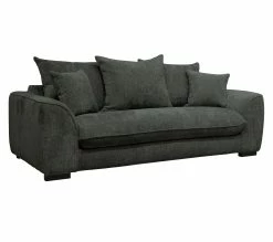 Nouveau 💯 TIME Canapé 3 places convertible SAGA tissu sally anthracite 205 ✔️ -Promos TIME Magasin 3544740026298 Q