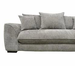 Remise 💯 TIME Canapé 3 places convertible SAGA tissu sally gris clair 616 🔥 -Promos TIME Magasin 3544740026304 A